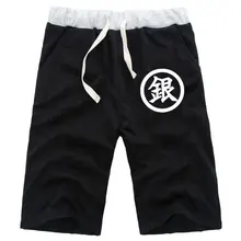 Аниме гинтама Саката гинтоки прямые шорты по колено хлопковые повседневные короткие штаны для фитнеса тренировочные штаны с карманами брюки для активного отдыха