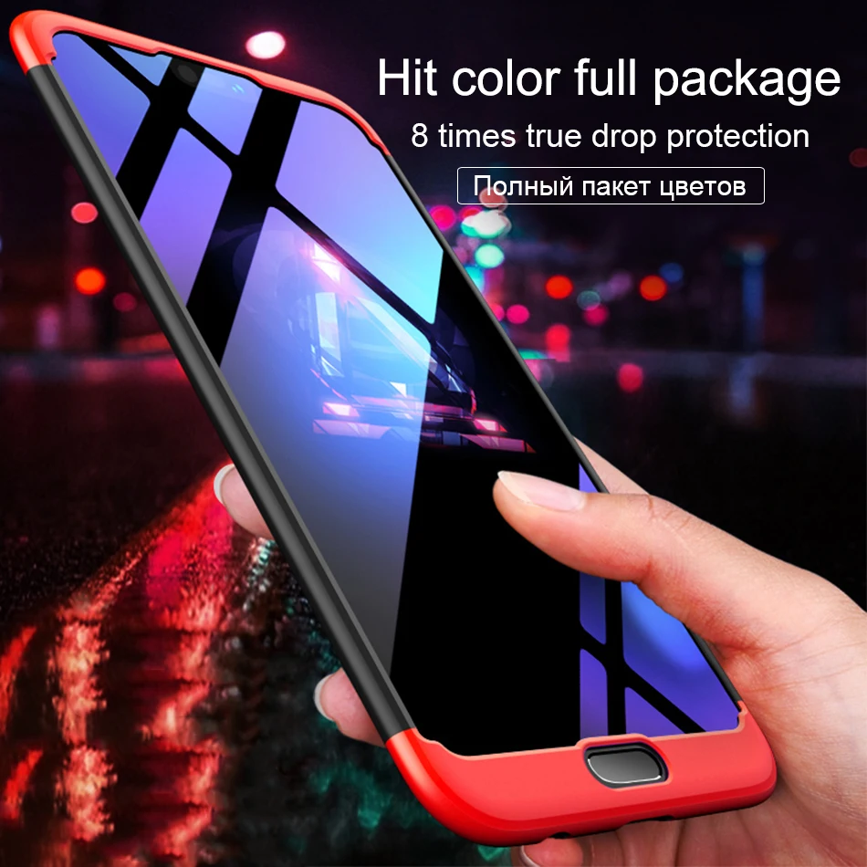 

For Huawei Honor 8 9 10 Lite Honor V9 V10 7A 6X Case 360 Degree Full Protection Hard PC Honor For Note 10 case 3 in 1 Back Cover