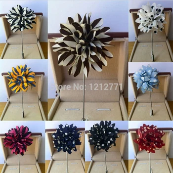 

New fashion men brooch flower lapel pin 5cm suit boutonniere fabric yarn pin 12 colors button brooches Wholesale DHL or UPS TNT