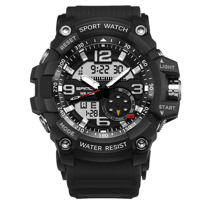Najtaniej SANDA wojskowy Sport zegarek mężczyźni Top marka luksusowe znani elektroniczny LED cyfrowy nadgarstek zegarek męski zegar dla człowieka Relogio Masculino