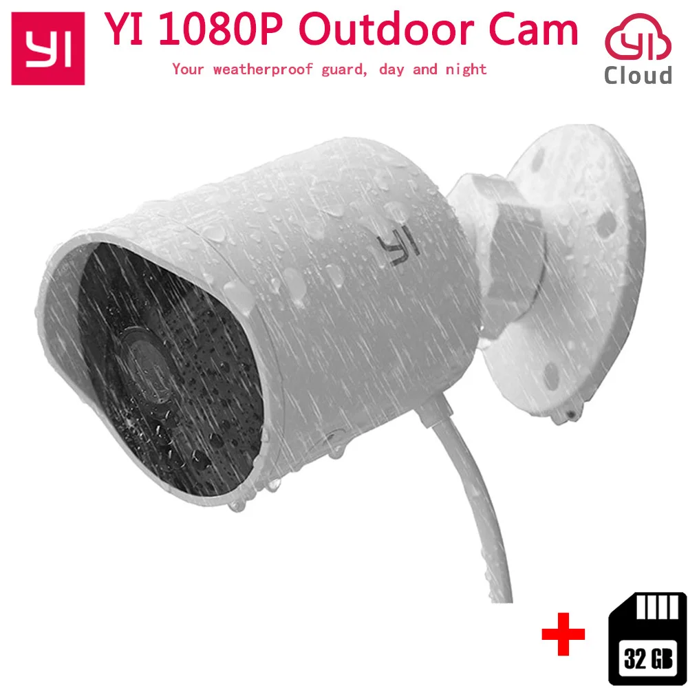 

YI Outdoor Security Camera 1080P FHD Wireless WIFI IP Cloud Camera Waterproof Night Vision Security Surveillance WebCam