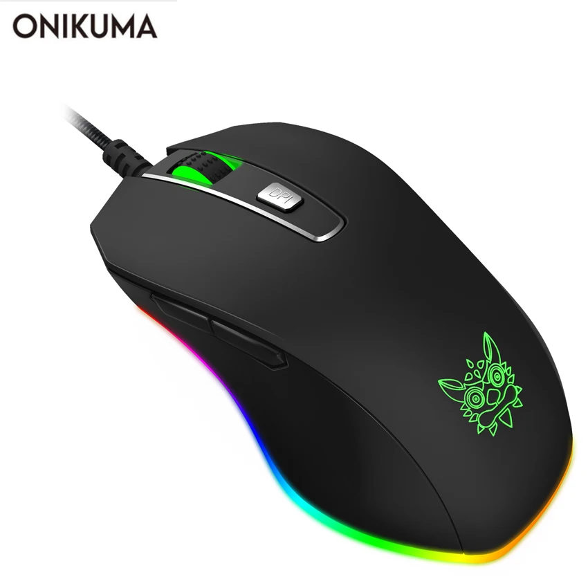 

ONIKUMA CW60 8000 DPI Wired Gaming Mouse computer muis 6 Buttons USB Optical Mice Breathing LED Colors for Gamer PC MAC Notebook