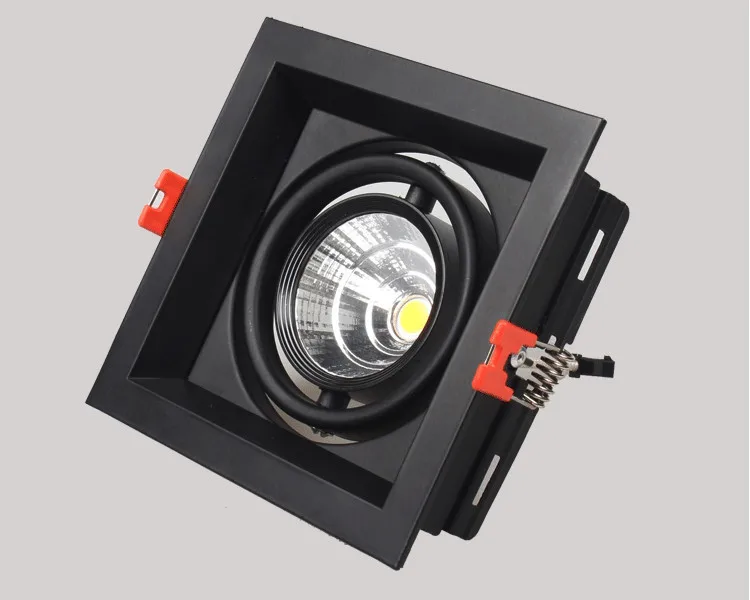 1pcs Black  Super Bright Recessed square LED Dimmable Downlight COB 10w 20W 30w LED Spot light LED decoration Ceiling Lamp led cloud ceiling