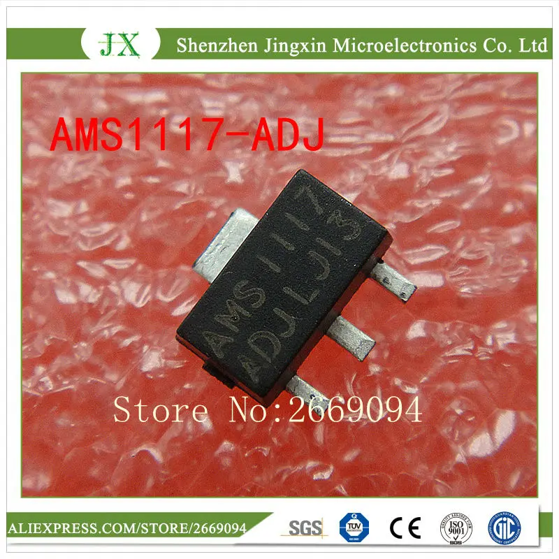 100 шт AMS1117-ADJ SOT89 AMS1117 LM1117 1117 ADJ регулятор напряжения SOT-89 | Электроника