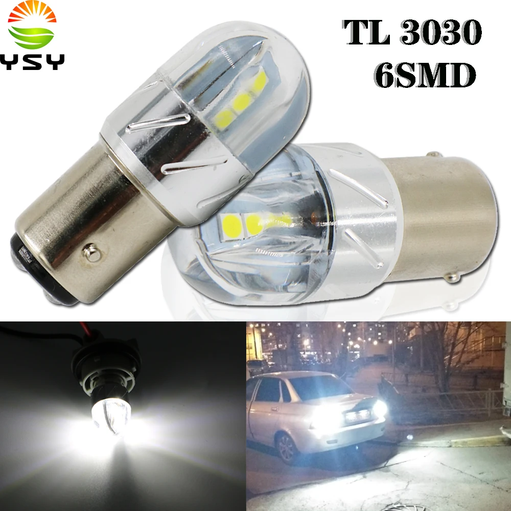 

YSY 30pcs Led S25 T20 7440 7443 W21/5w PY21W P21W 1156 W21W 3030 6SMD 4W Car Light led Turn Signal Brake bulb Rear Reverse lamp
