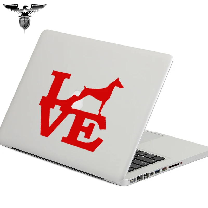 

HotMeiNi 3 Sizes 13 Colors Arrival Doberman Pinscher Love Car Sticker Leash Collar Bone Dog Breed Window Bumper Vinyl Decal Gift