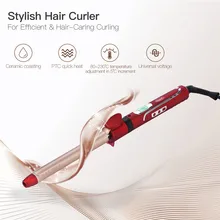 19 мм 360 градусов вращающийся зажим щипцы для завивки волос палочка ролик ЖК Керамика бигуди для волос Профессиональный Глубокий локон волна инструмент для укладки P40