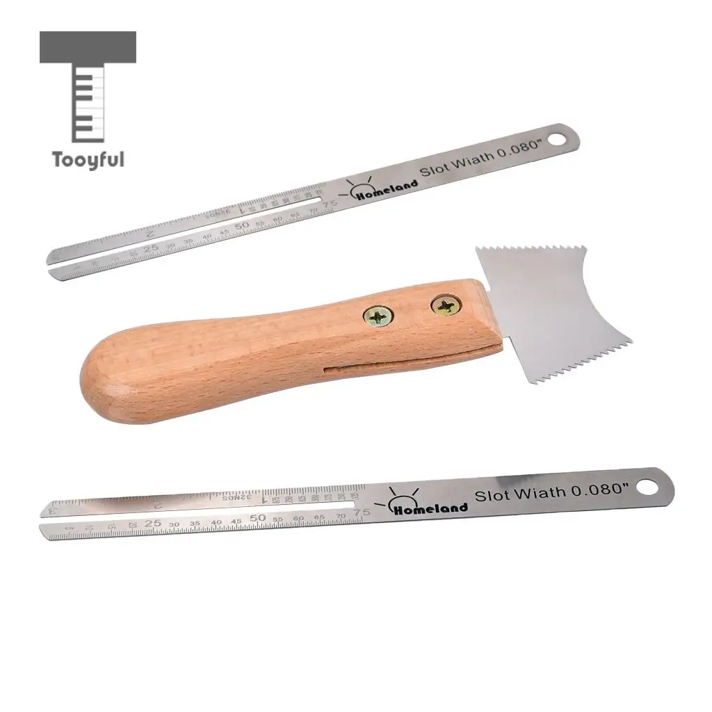 Tooyful Durable Stainless Steel Guitar Bass Ukulele Violin Fretboard Repair Tools Jagged Knife for Guitarist Luthier