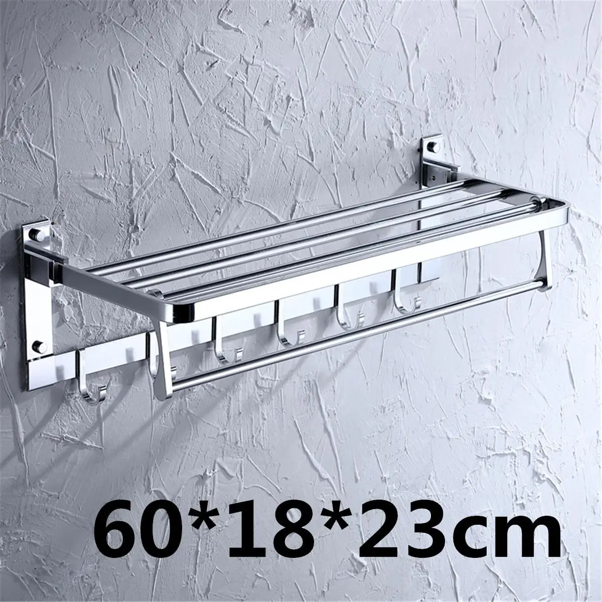 

Stainless Steel Bathroom Shelves Two Layer Towel Bathroom Towel Holder Bathroom Organizer Wall-mounted Towel Rack Hardware Acces