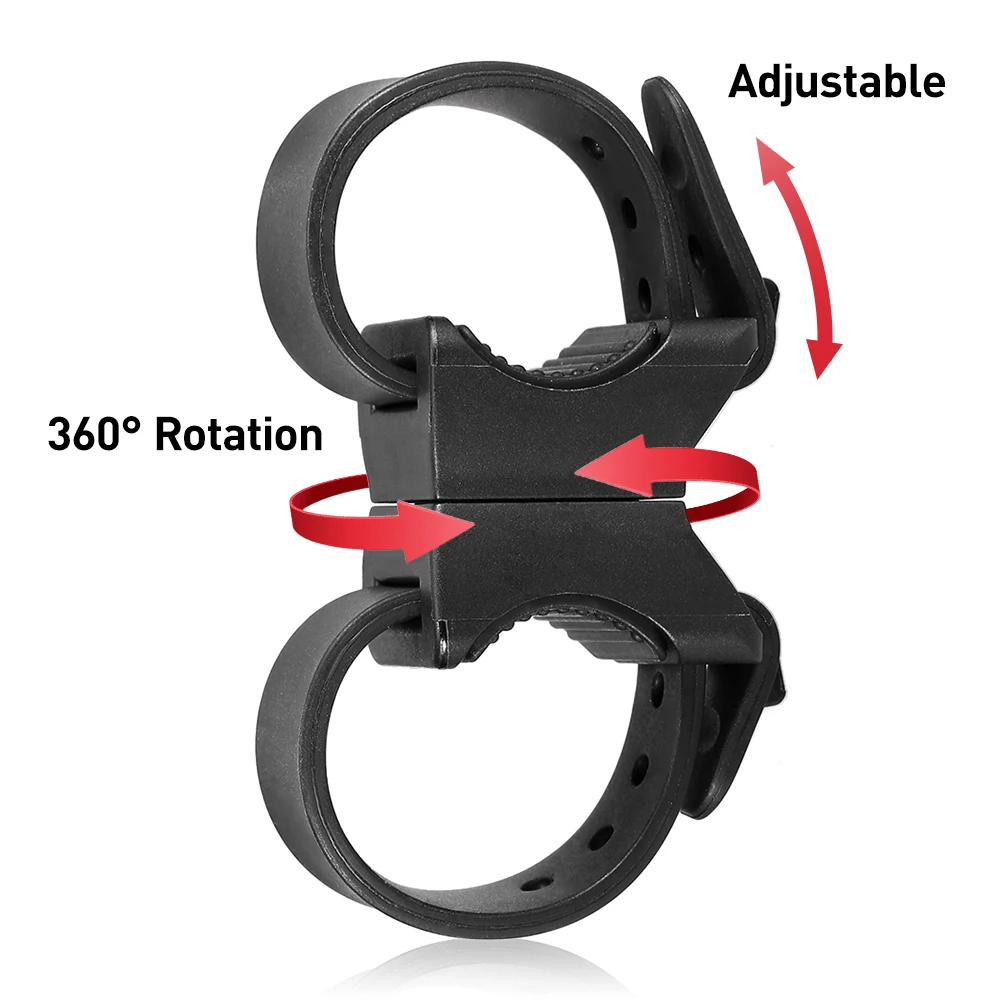 Best Lixada Bicycle Mount Bike Light Mount Universal Flashlight 360° Rotating Flashlight Torch Mount Holder Cycling Clip Clamp 8
