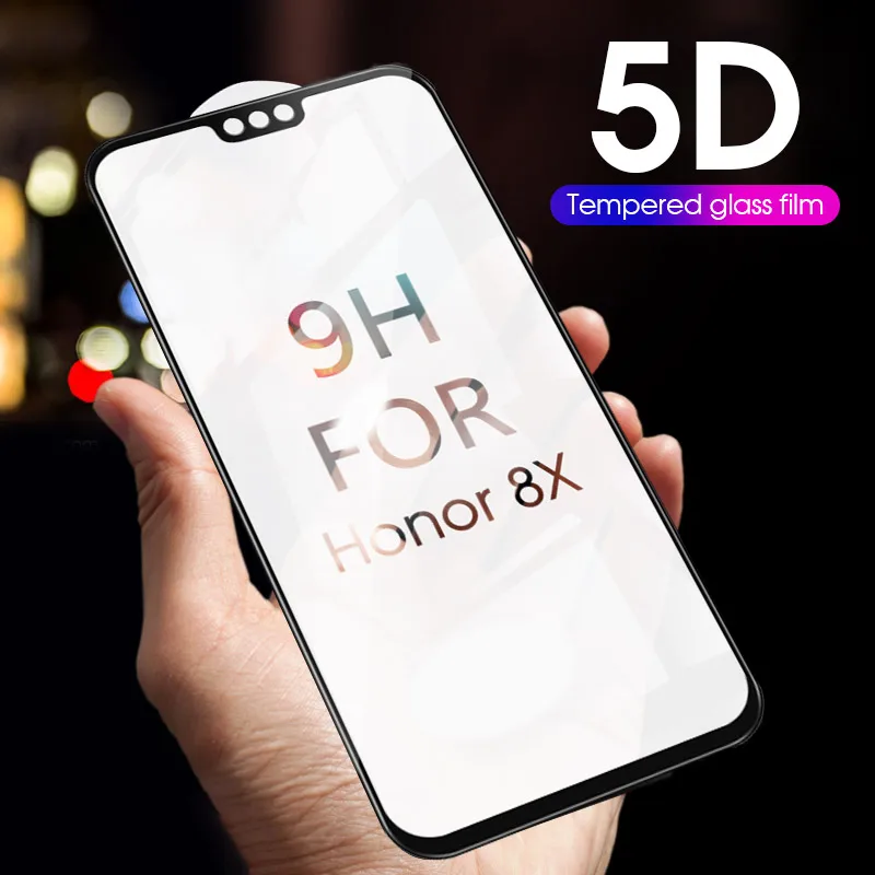 5D закаленное стекло с закругленными краями для huawei Y5 Honor 8S 8X 8C Play, полное покрытие, Защитная пленка для Honor 8X