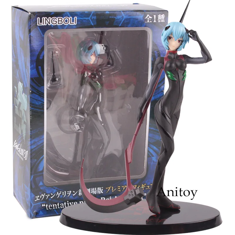 

EVA Neon Genesis Evangelion Ayanami Rei Black Plugsuit Ver. PVC Action Figure Collectible Model Toy 21cm