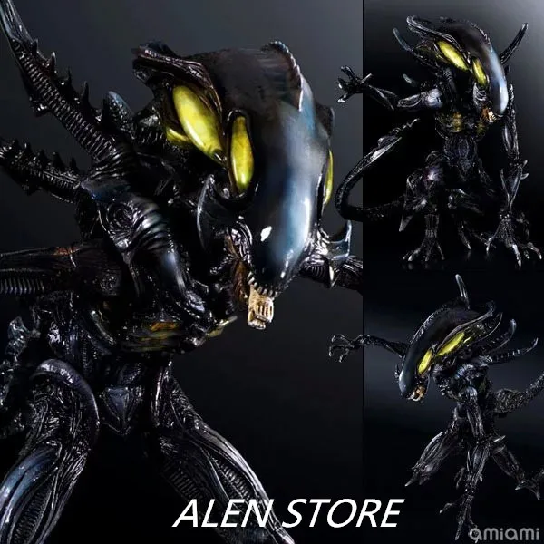 

ALEN 27cm Play Arts Kai Movable Figurine Aliens vs Predator - Requiem PVC Action Figure Toy Doll Kids Adult Collection Model