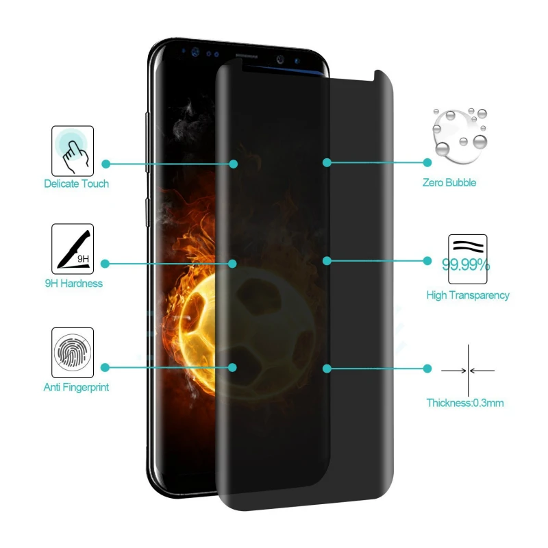 JGKK чехол стекло для Samsung Galaxy S8 S8Plus накладка конфиденциальности 3D Анти ползучий