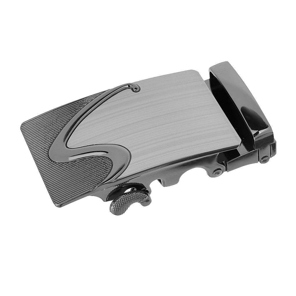 2PC Fashion Men's Business Alloy Automatic Buckle Unique Men Plaque Belt Buckles for 8cm*4cm Men Apparel Accessory