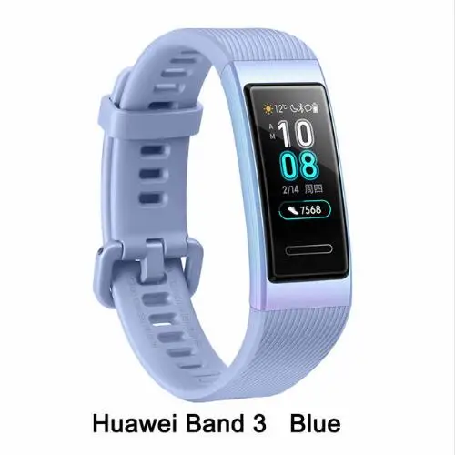 Huawei Band 3 Pro gps Band 3 Смарт-браслет 3 0,95 дюймов трекер для плавания Водонепроницаемый Bluetooth фитнес-трекер сенсорный экран - Цвет: Темно-коричневый