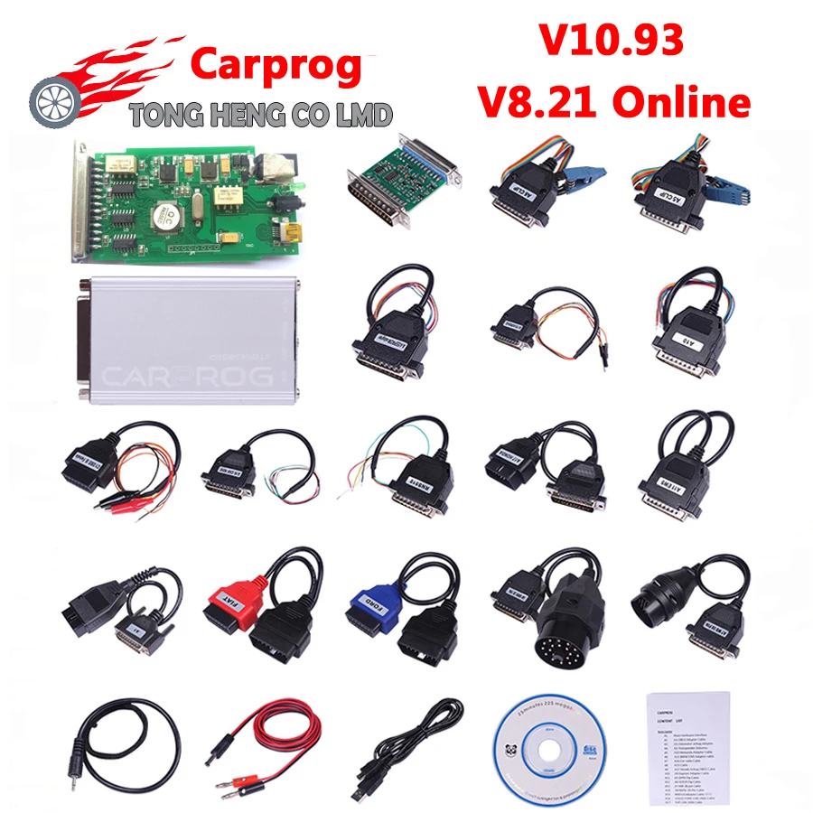 Лучший Качественный программатор Carprog V10.93 / V8.21 онлайн версия автомобиля Prog ЭБУ