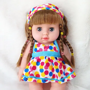 

30cm Blinking Talking girl doll newborn baby doll model Soft full vinl silicone Reborn Baby Dolls girl gift