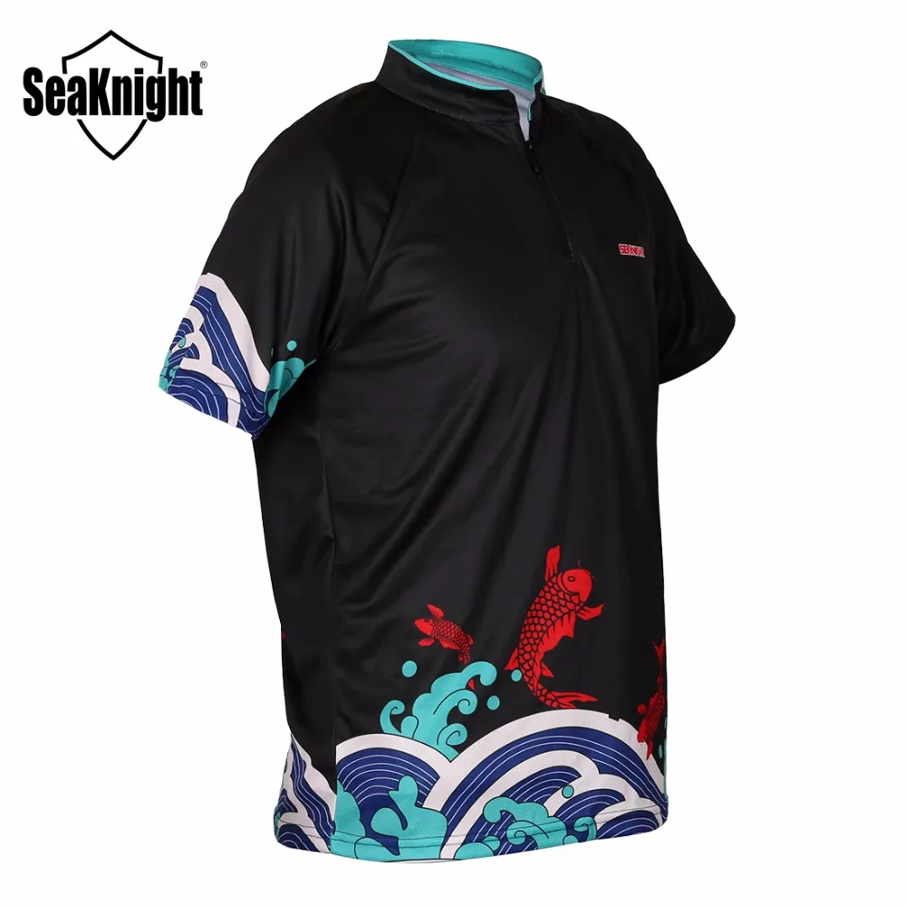 SeaKnight SK002 Рыбалка Костюмы черный Открытый Спортивная футболка быстросохнущая дышащая Защита от Солнца защиты Пеший Туризм Рыбалка одежда