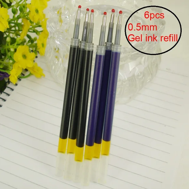6pcs Usual Cartridge Eco friendly refillable Pen Refills Writing Lead