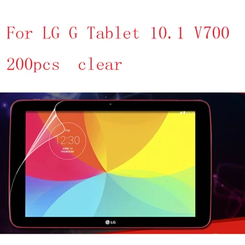 

Transparent Lcd Screen Protector Film for LG G Tablet 10.1 V700 explosion-proof membrane without retail packing 200pcs/lot
