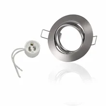 10 шт./лот круглая потолочная панель округлая Панель прожектор GU10/MR16 гнездо пятно лампы базовых комплектующих для алюминиевый dhl