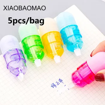 

5pcs/bag 5mm X6M Simple Correction Tape For Kids Gift School Supplies Materials Korean Stationery Novelty Wholesale Item