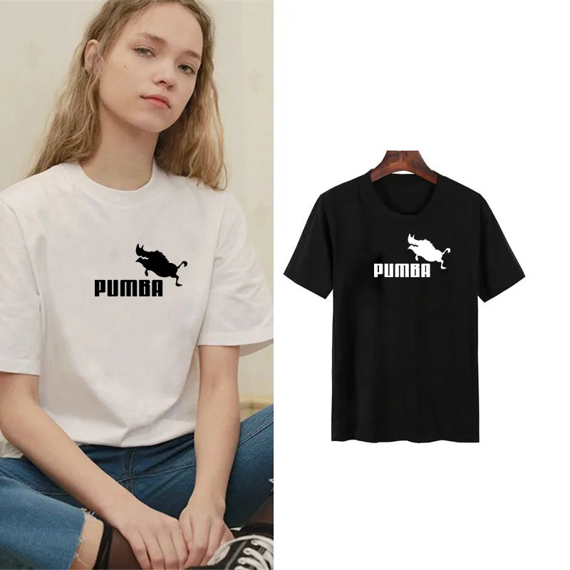 2019 новые летние футболки женские топы для девочек футболки pumba Slim Harajuku короткий рукав плюс размер 2019 новые летние футболки женские топы для девочек футболки pumba Slim Harajuku короткий рукав плюс размер