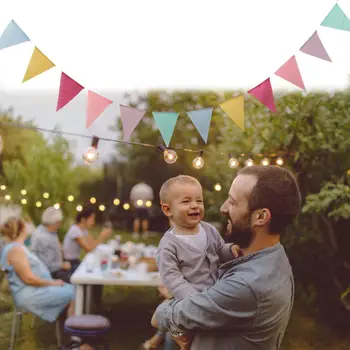

12 PCS Linnet Burgee European And American Style Wedding Decoration Party Bunting Christmas Linnet Bunting
