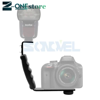 

Flash L-Bracket Mount Dual Hot Shoe 1/4" Screw for Canon Nikon Sony Olympus DSLR