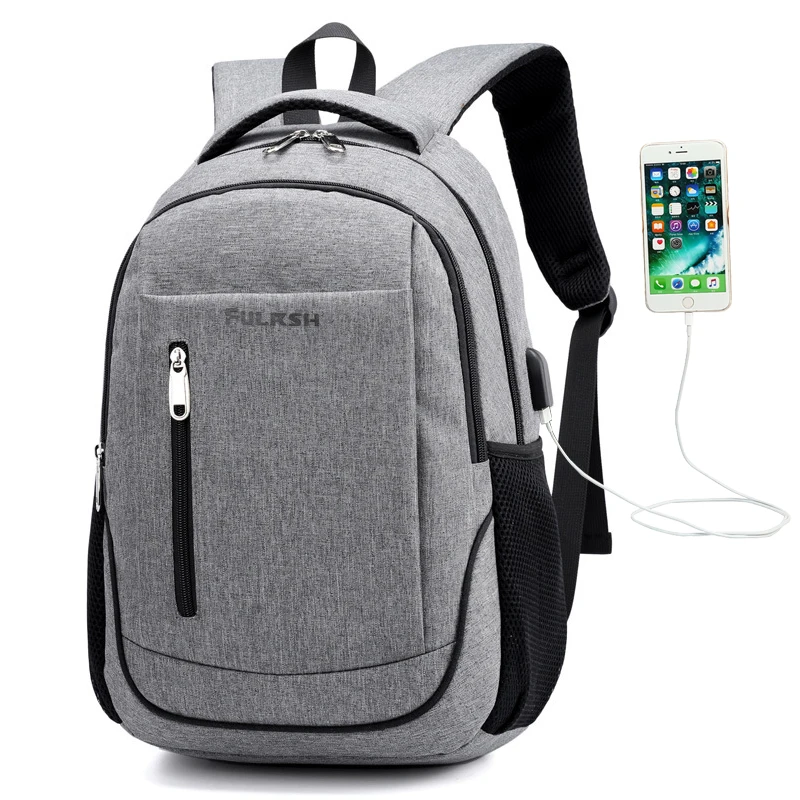 

Men Backpacks School USB Charging School Bags for Teenagers Large Capacity 14 Inch Laptop Backpack Travel Canvas Men Backpack