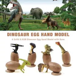 6 шт./компл. дикий мировой парк динозавров Яйца Игрушечная модель животного Коллекция ребенок учится образовательных детская игрушка