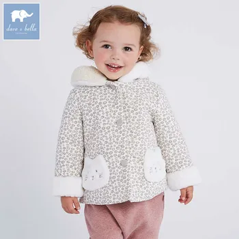 

DB6110 dave bella autumn winter infant baby girls fashion Jackets toddler Hooded outerwear children cute hight quality clothes