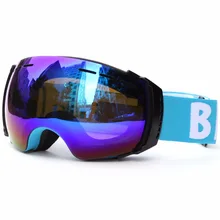 Benice, Брендовые мужские и женские лыжные очки, двойные линзы, UV400, анти-туман, лыжная маска, очки для катания на лыжах, очки для снежного сноуборда, очки с коробкой