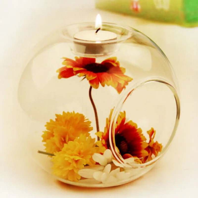

Romantic Wedding Dinner Decor Crystal Glass Candle Holder Candlestick Party Home Decor