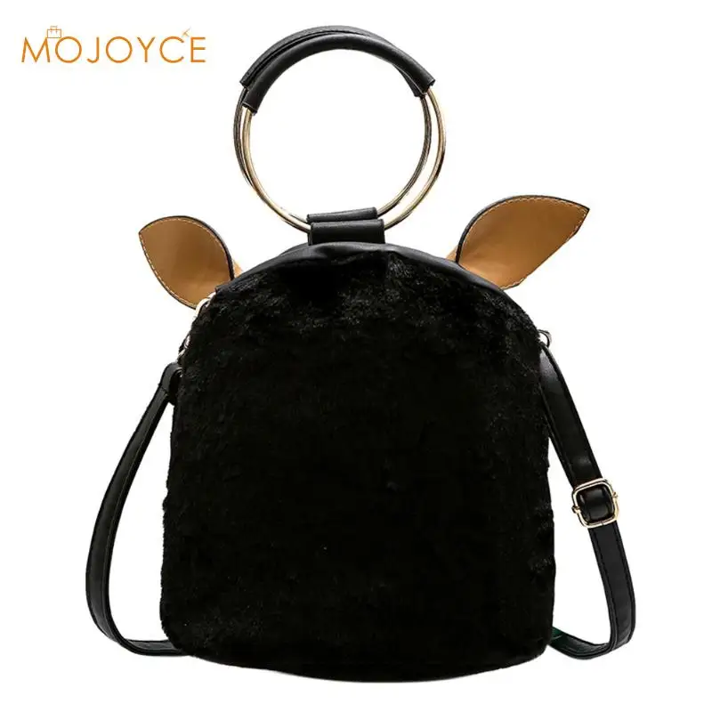 0 : Buy 2018 Women Faux Fur Handbags Luxury Designer Messenger Bag Famous Brand Fur ...