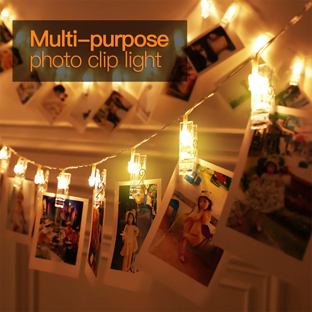 

2/3/4/5 M LED Garland Card Photo Clip Led String Fairy Lights Battery Operated Christmas Garlands Wedding Valentines Decoration
