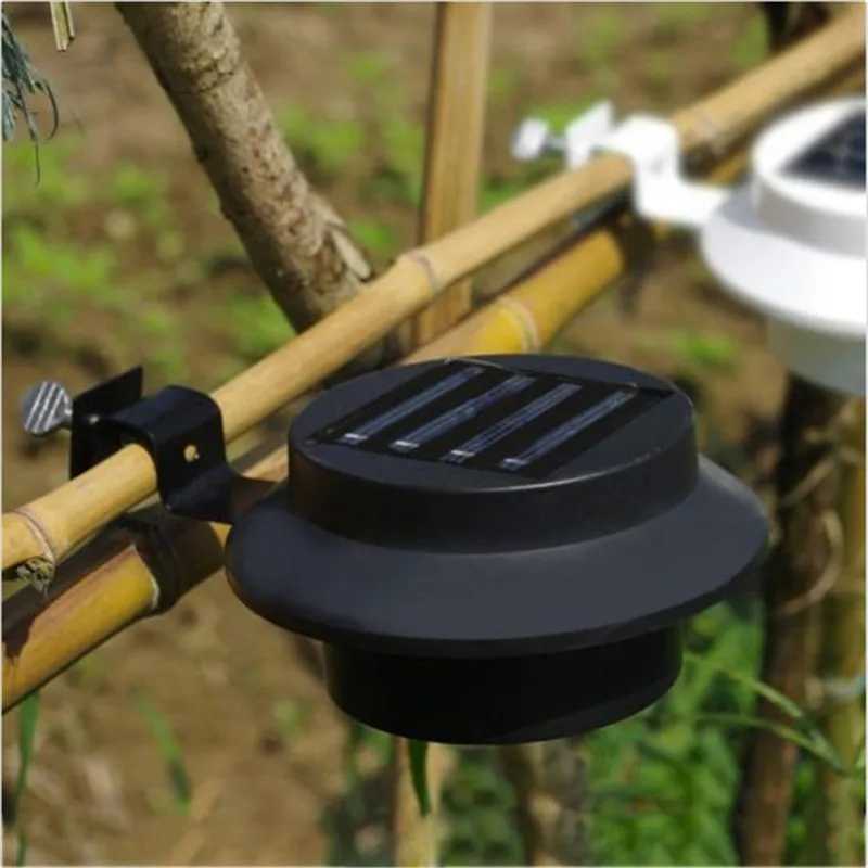 

Black Garden Solar LED Light Outdoor Waterproof Automatic Sensor Activated Solar Lamp 3 LEDs Security Solar Lights Outdoors