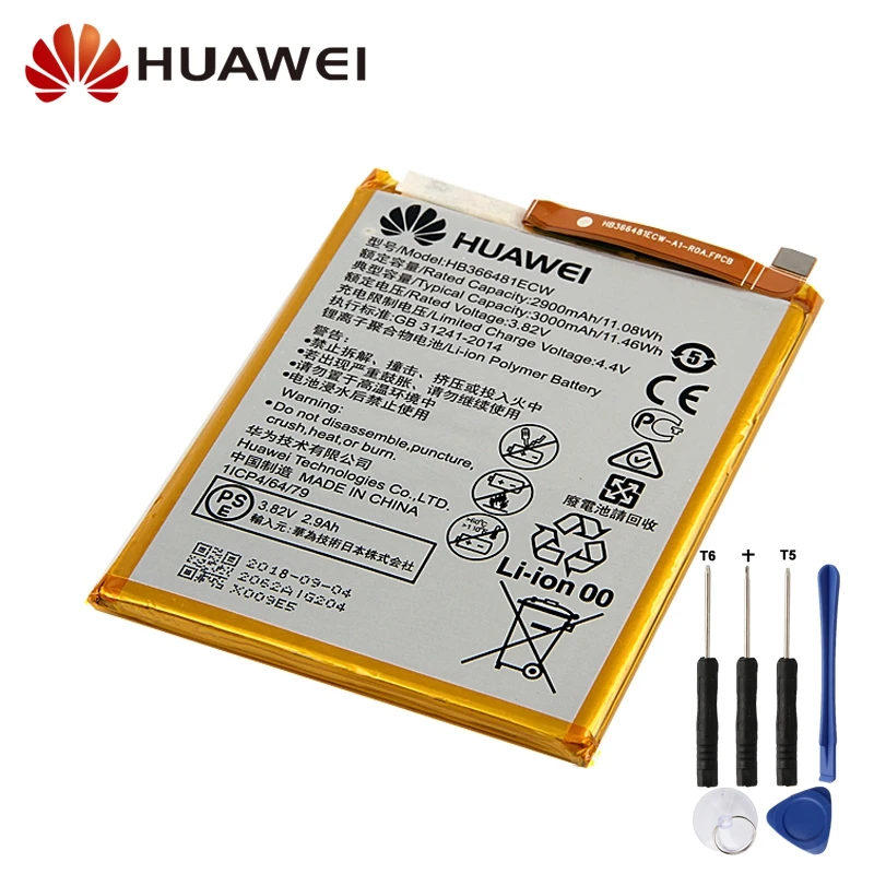 

Original Replacement Battery HB366481ECW For Huawei Honor 9i P10 Lite P8 P20 G9 Honor 7C 7A Enjoy 7S 8 8E Nova Lite Nova 3E GT3