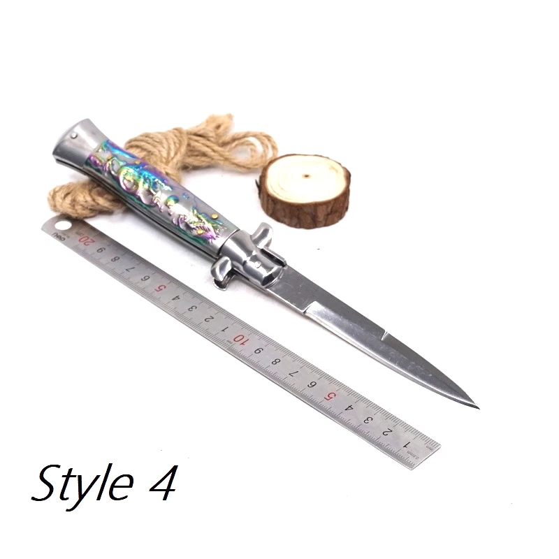 Карманный складной нож, походные охотничьи ножи, тактический нож для выживания, 440C Лезвие, алюминиевая ручка, для кемпинга, спасательные инструменты, EDC - Цвет: Style 4