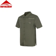 Мужская быстросохнущая рубашка с короткими рукавами для альпинизма, туризма# RFQM2228E