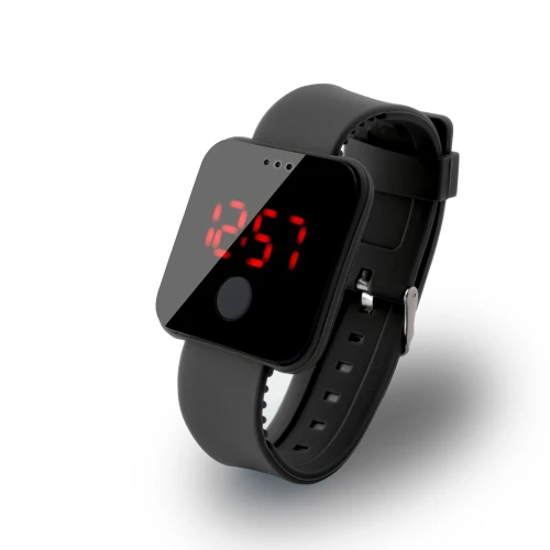 Сенсорный экран светодиодный браслет цифровые часы для мужчин и женщин и детей часы женские наручные спортивные часы Relogio Masculino - Цвет: Черный
