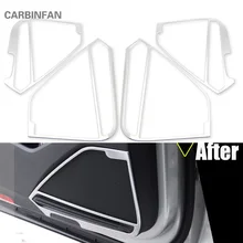 4 шт. автомобильный Стайлинг для Volkswagen Tiguan Нержавеющая сталь Автомобильный Дверной Динамик Громкий звонок крышка отделка внутренней Стикеры C665