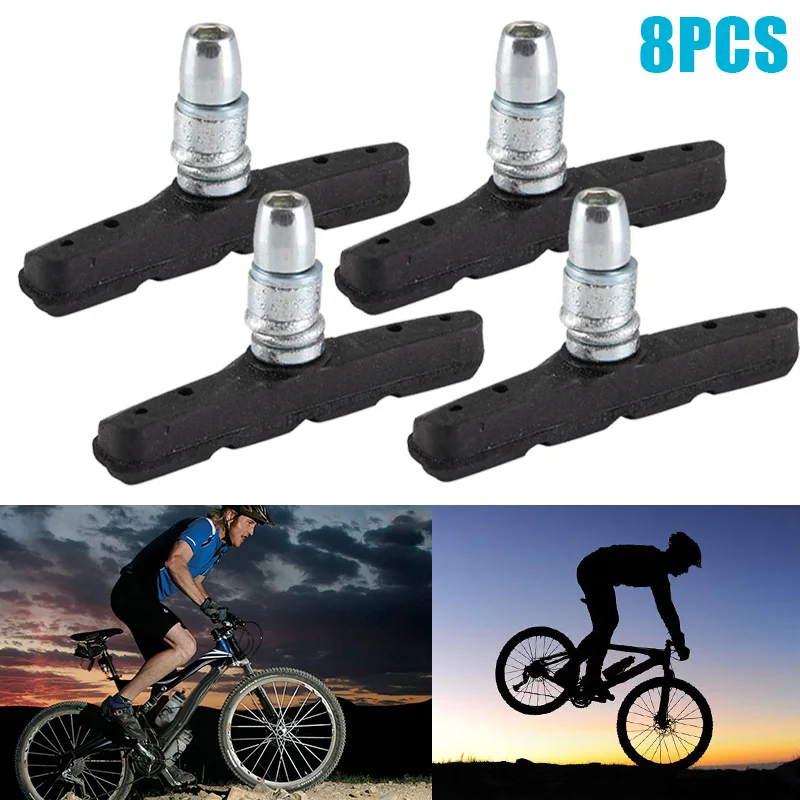 Buy 8pcs 70mm Bike Cycling Brake Pads Blocks Holders