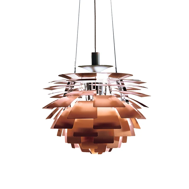 เดนมาร์กออกแบบแขวนไฟทองแดงสีขาวPineconeโคมระย้าSuspensionโคมไฟตกแต่งติดตั้งสำหรับห้องครัว/รับประทา...