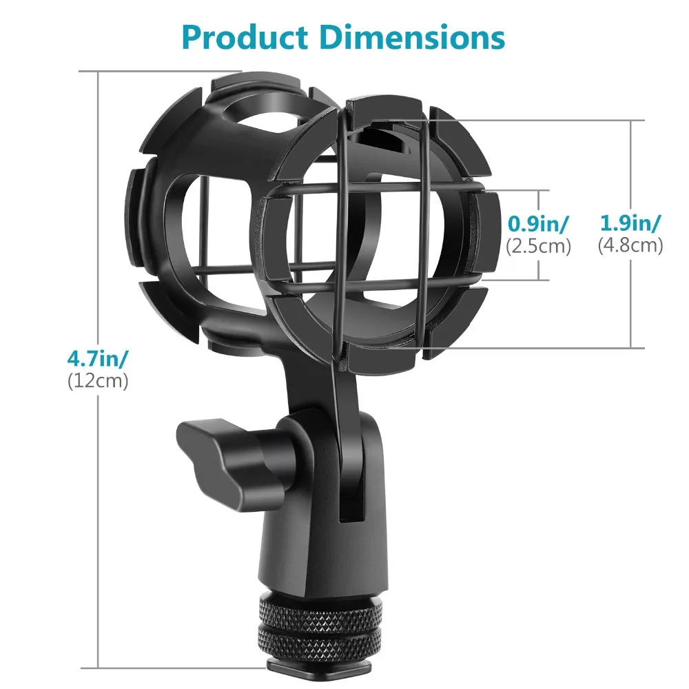 Neewer Микрофон Подвеска для микрофона Клип Микрофон Держатель Стойка против вибрации с холодной обуви для камеры