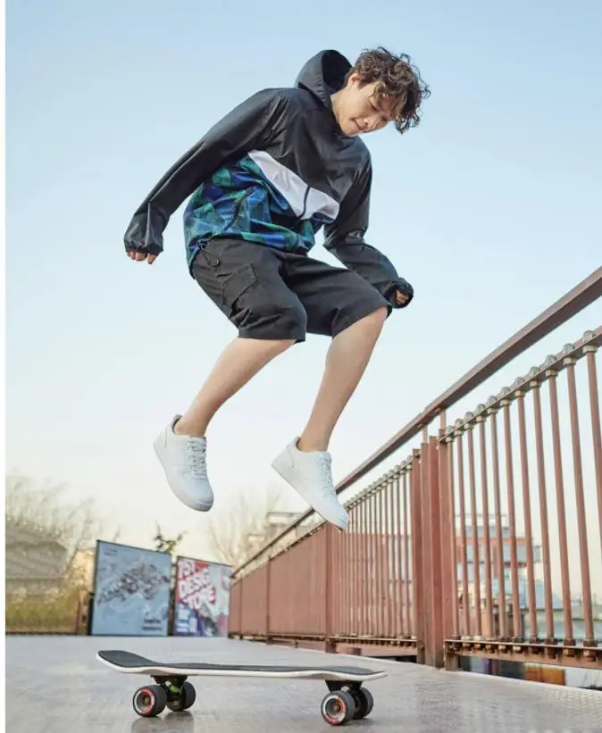  Xiaomi 90 FUN Casual Men's SkateboardingShoes Sport Outdoor Sneakers Cowhide Non-slip wear Thick bo