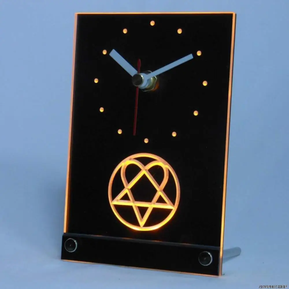 Tnc0166 Heartagram повязка с логотипом настольный 3D светодиодный часы