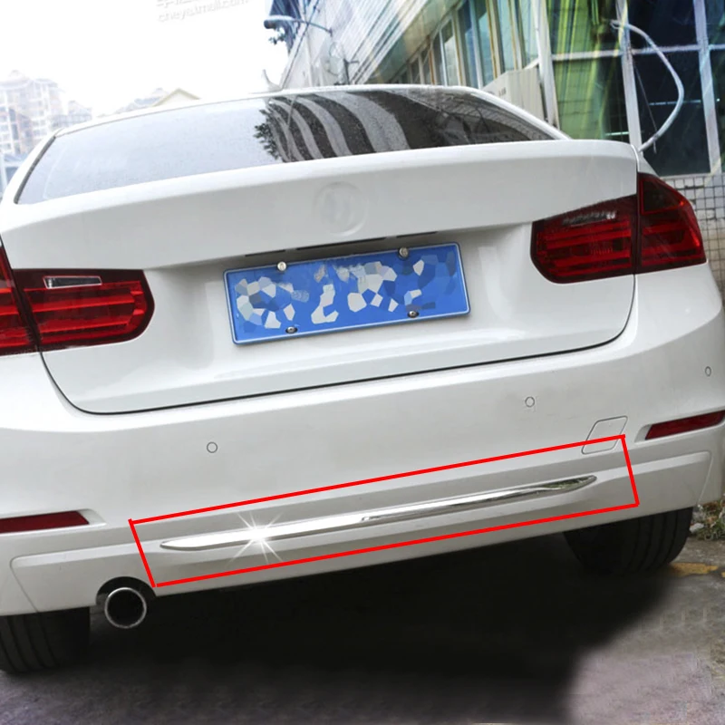 Stainless Steel Rear BUMPER GUARD Dec Cover Trim For BMW 3 Series F30