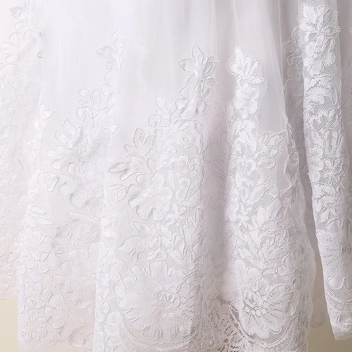 Vintage Lace Beading Short Wedding Dress